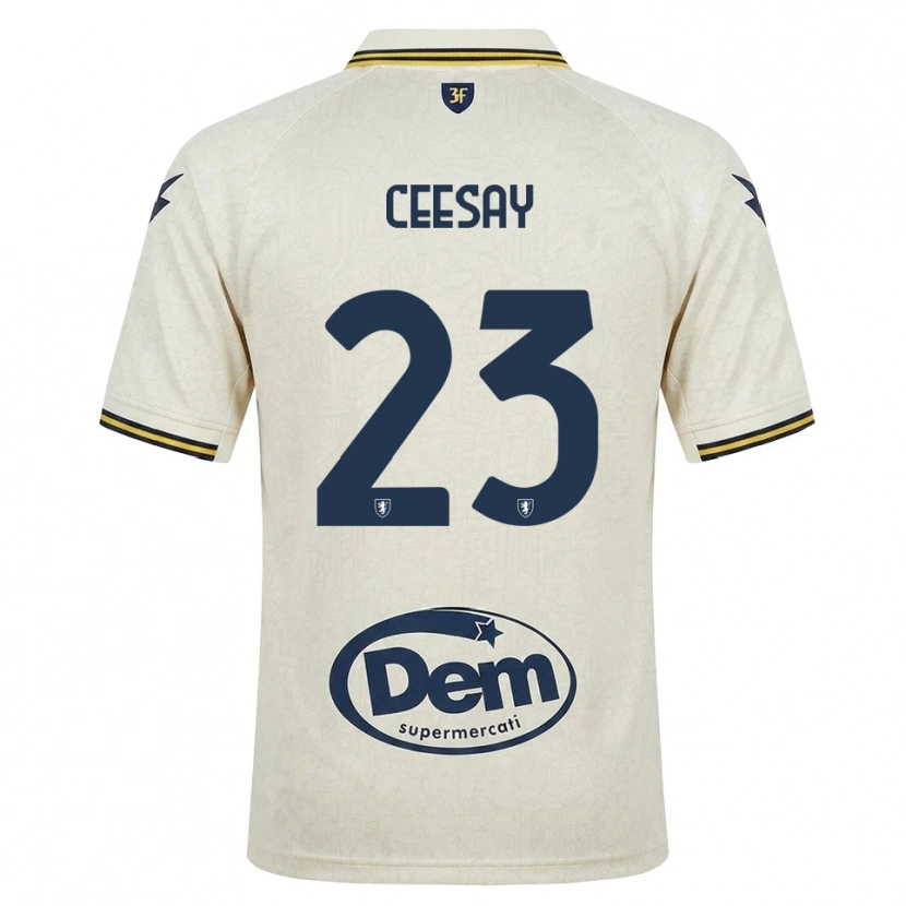 Danxen Kinderen Abubacar Ceesay #23 Oldlace Geel Zwart Uitshirt Uittenue 2026/27 T-Shirt België
