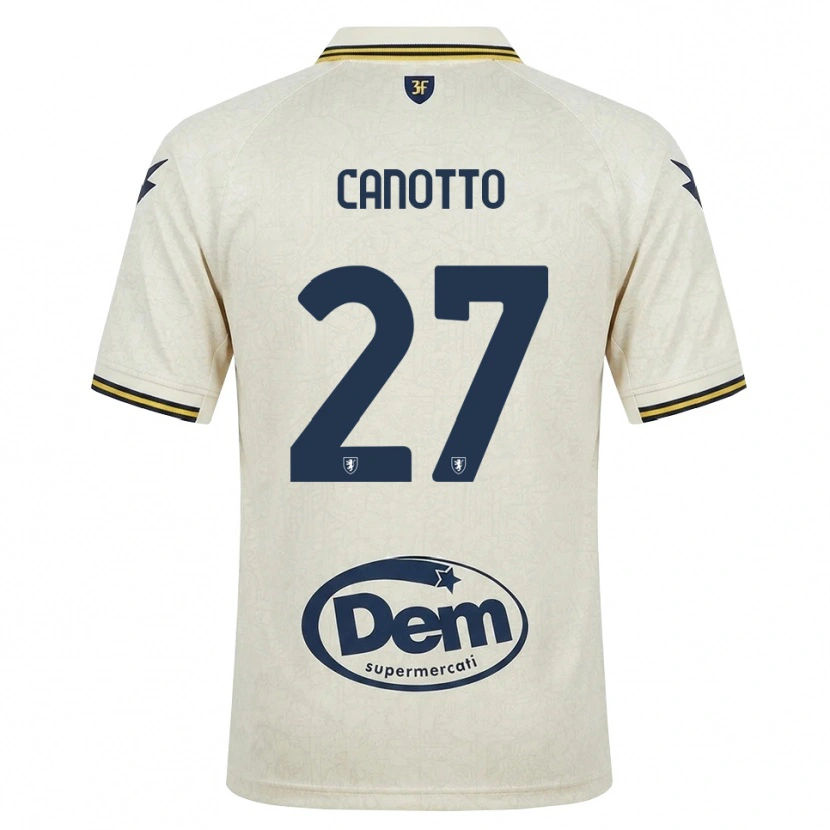 Danxen Kinderen Luigi Canotto #27 Oldlace Geel Zwart Uitshirt Uittenue 2026/27 T-Shirt België