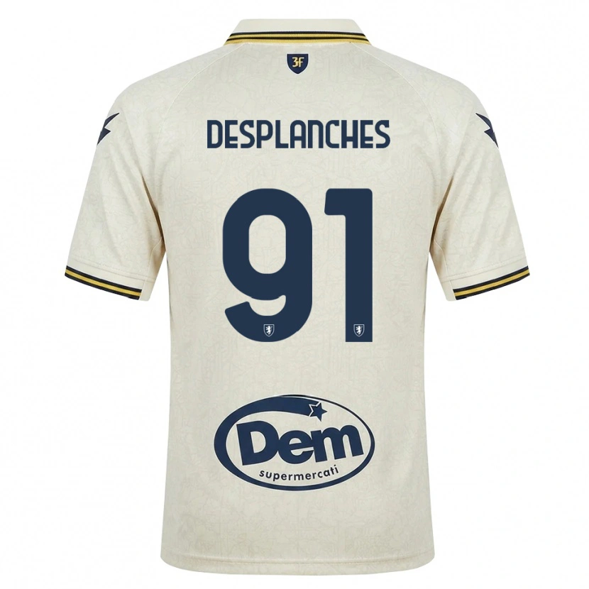 Danxen Kinderen Sebastiano Desplanches #91 Oldlace Geel Zwart Uitshirt Uittenue 2026/27 T-Shirt België