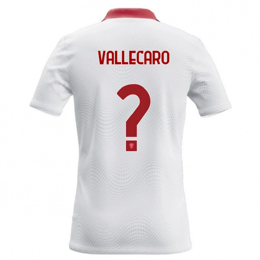 Danxen Kinderen Christian Vallecaro #0 Wit Rood Uitshirt Uittenue 2026/27 T-Shirt België