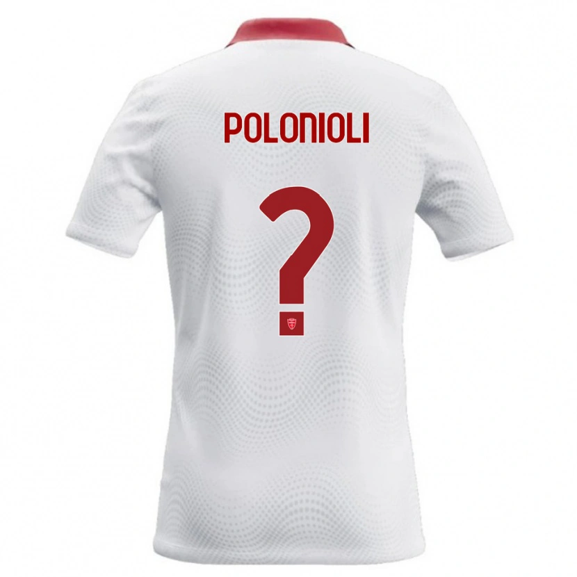 Danxen Kinderen Matteo Polonioli #0 Wit Rood Uitshirt Uittenue 2026/27 T-Shirt België