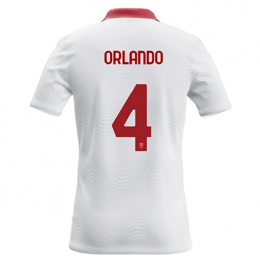 Danxen Kinderen Andrea Orlando #4 Wit Rood Uitshirt Uittenue 2026/27 T-Shirt België