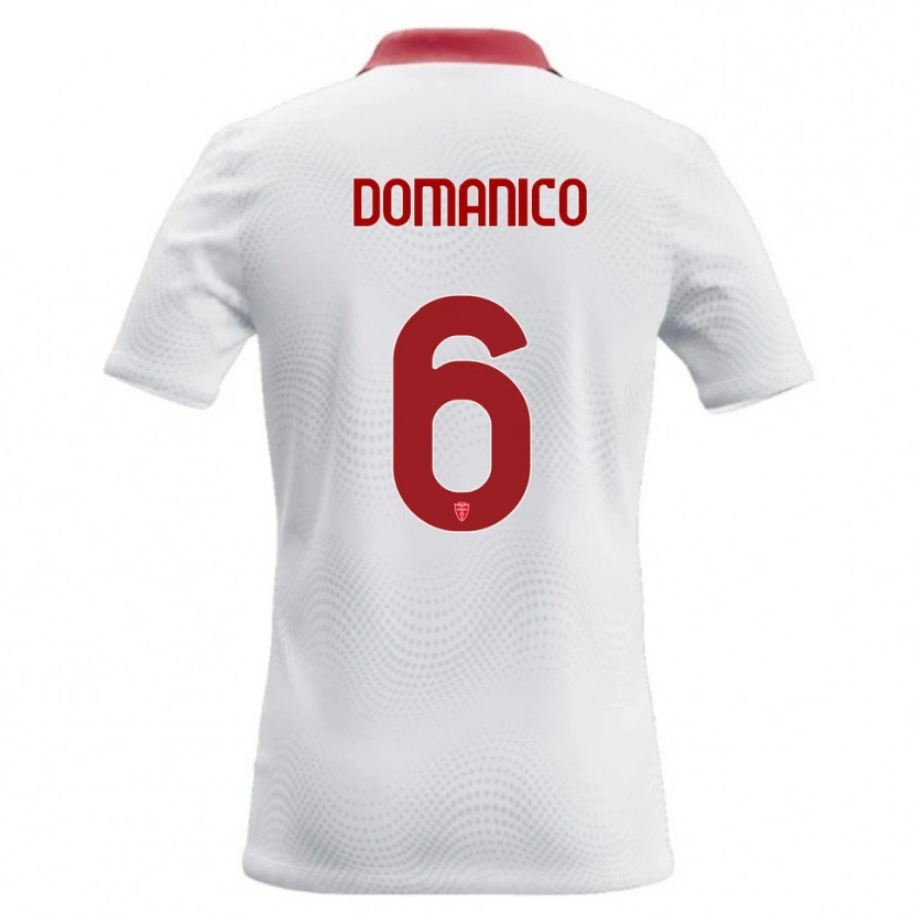 Danxen Kinderen Saverio Domanico #6 Wit Rood Uitshirt Uittenue 2026/27 T-Shirt België