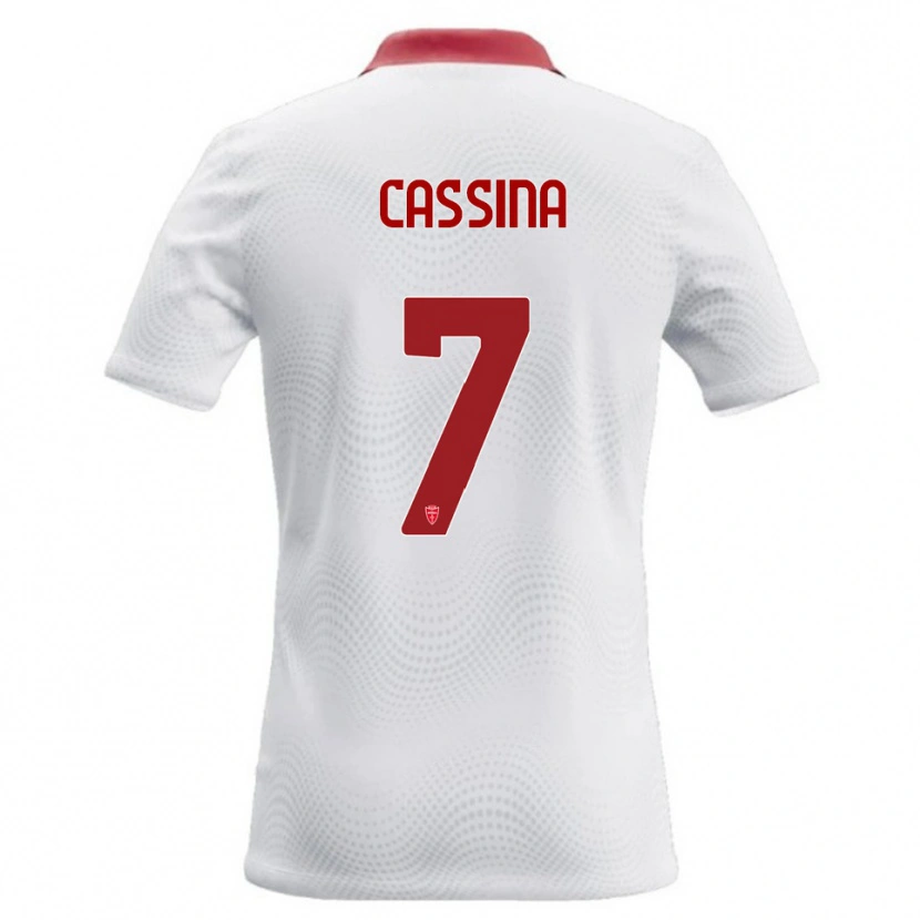 Danxen Kinderen Tommaso Cassina #7 Wit Rood Uitshirt Uittenue 2026/27 T-Shirt België