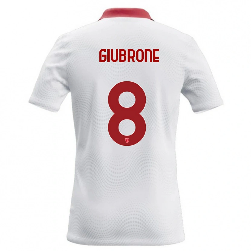 Danxen Kinderen Mario Giubrone #8 Wit Rood Uitshirt Uittenue 2026/27 T-Shirt België