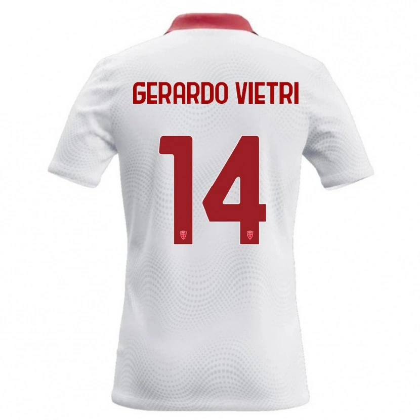 Danxen Kinderen Alessandro Gerardo Vietri #14 Wit Rood Uitshirt Uittenue 2026/27 T-Shirt België