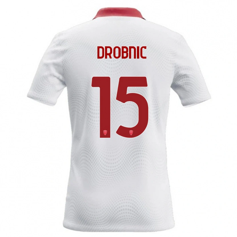 Danxen Kinderen Matic Drobnic #15 Wit Rood Uitshirt Uittenue 2026/27 T-Shirt België