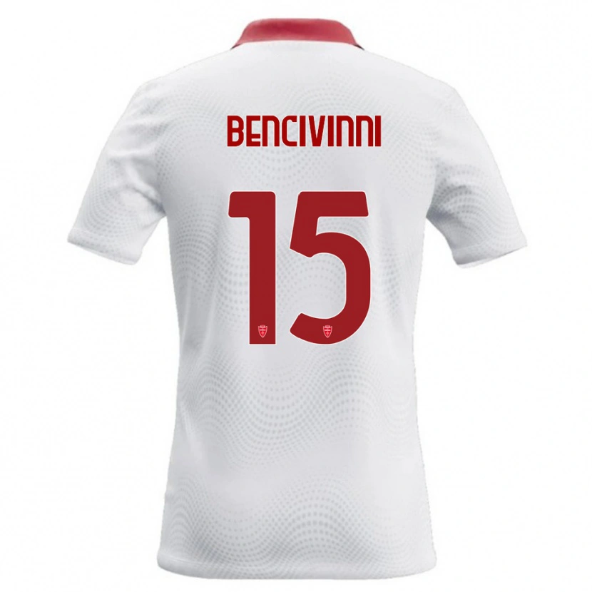 Danxen Kinderen Boris Bencivinni #15 Wit Rood Uitshirt Uittenue 2026/27 T-Shirt België