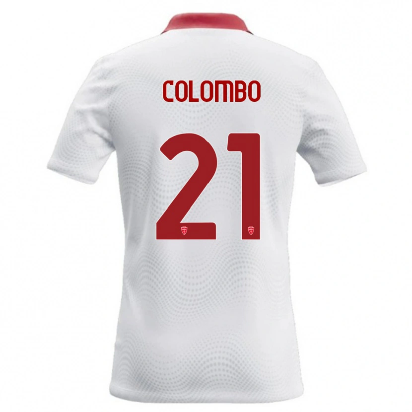 Danxen Kinderen Leonardo Colombo #21 Wit Rood Uitshirt Uittenue 2026/27 T-Shirt België