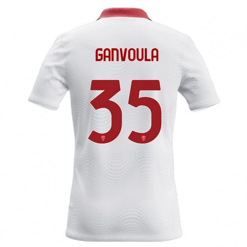 Danxen Kinderen Silvere Ganvoula #35 Wit Rood Uitshirt Uittenue 2026/27 T-Shirt België