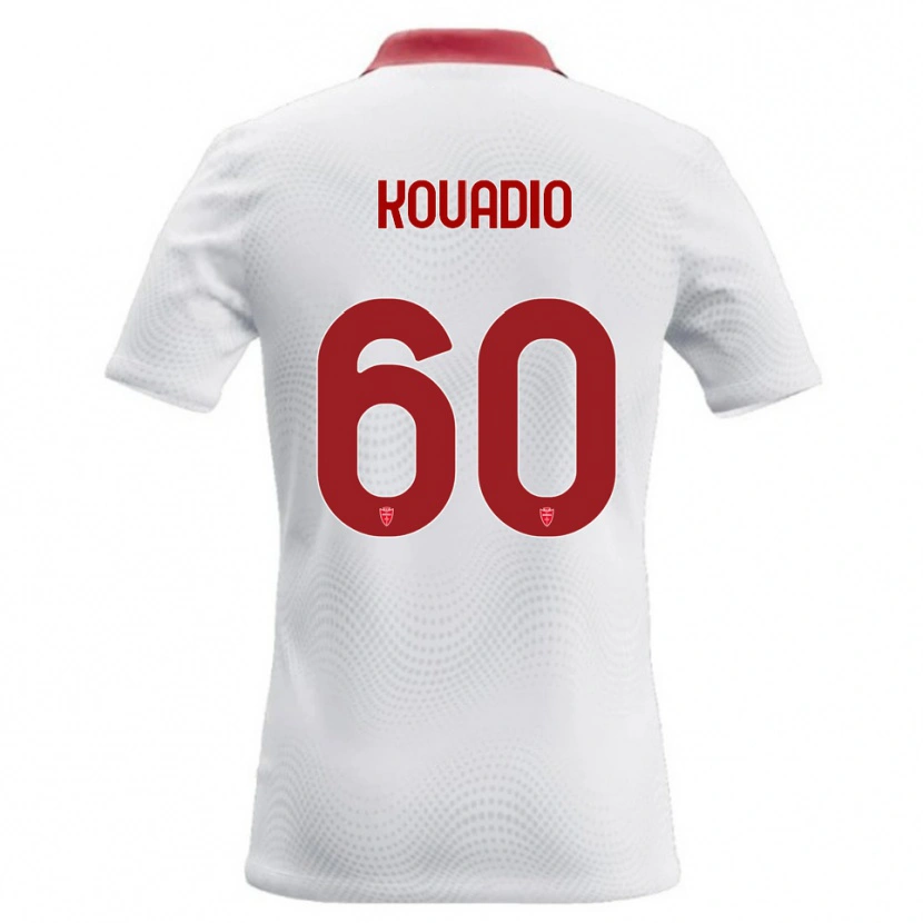 Danxen Kinderen Eddy Kouadio #60 Wit Rood Uitshirt Uittenue 2026/27 T-Shirt België