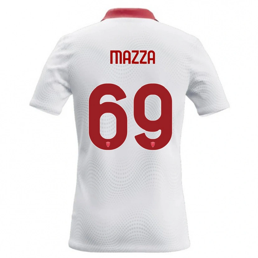 Danxen Kinderen Andrea Mazza #69 Wit Rood Uitshirt Uittenue 2026/27 T-Shirt België