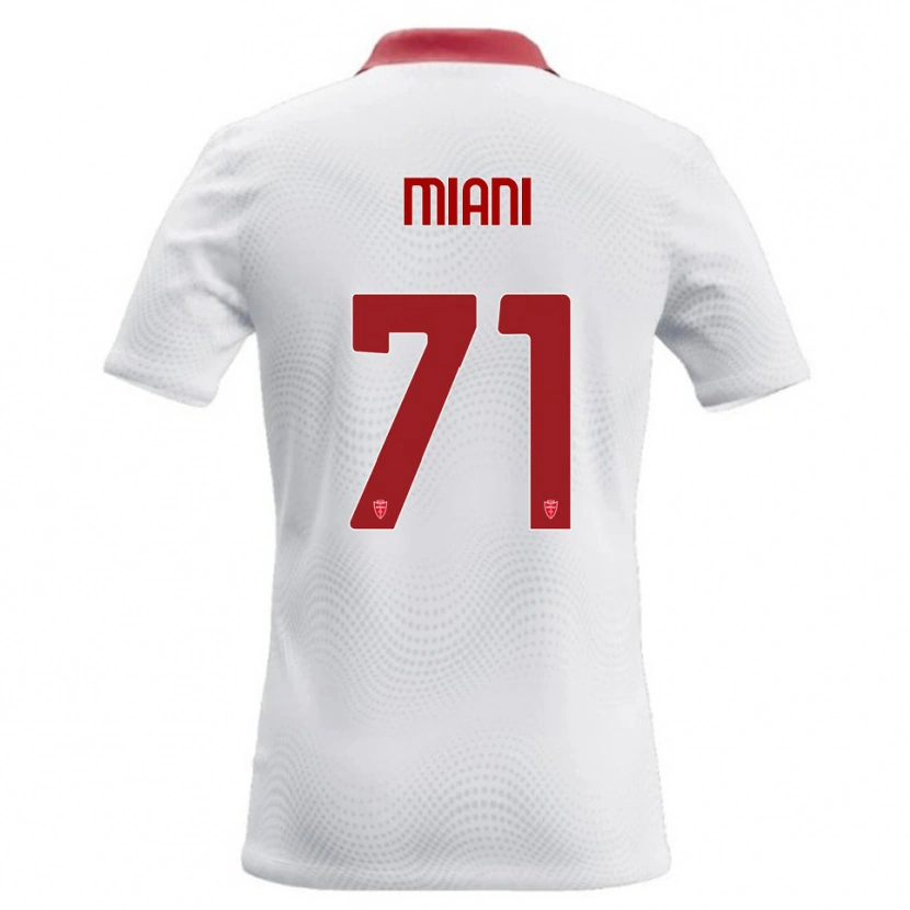Danxen Kinderen Arthur Miani #71 Wit Rood Uitshirt Uittenue 2026/27 T-Shirt België