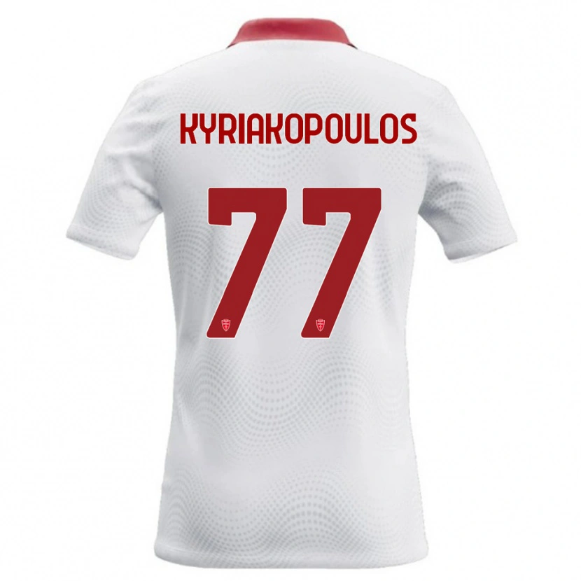 Danxen Kinderen Georgios Kyriakopoulos #77 Wit Rood Uitshirt Uittenue 2026/27 T-Shirt België