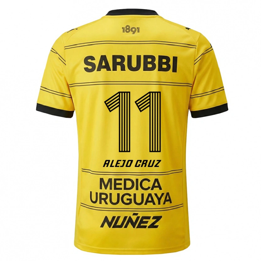 Danxen Kinderen Alejo Cruz #11 Geel Zwart Uitshirt Uittenue 2026/27 T-Shirt België