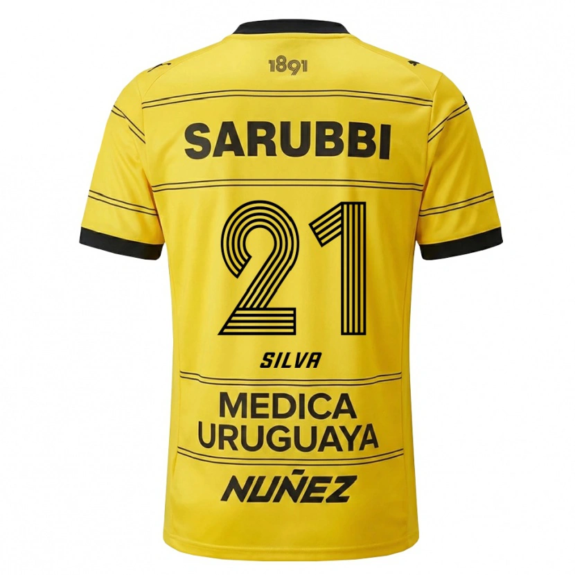 Danxen Kinderen Gastón Silva #21 Geel Zwart Uitshirt Uittenue 2026/27 T-Shirt België