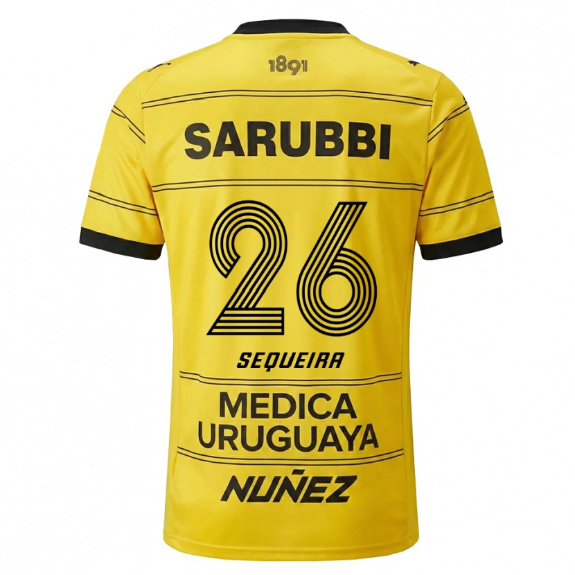 Danxen Kinderen Leonardo Sequeira #26 Geel Zwart Uitshirt Uittenue 2026/27 T-Shirt België