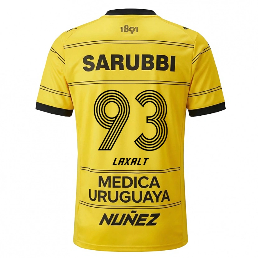 Danxen Kinderen Diego Laxalt #93 Geel Zwart Uitshirt Uittenue 2026/27 T-Shirt België