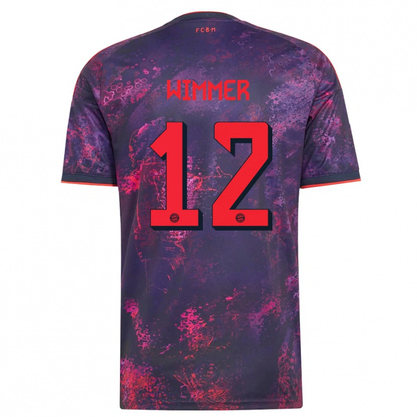 Danxen Kinderen Benedikt Wimmer #12 Paars Rood Thuisshirt Derde Tenue 2026/27 T-Shirt België