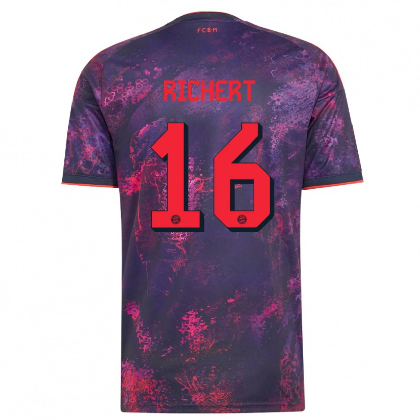 Danxen Kinderen Leonhard Richert #16 Paars Rood Thuisshirt Derde Tenue 2026/27 T-Shirt België
