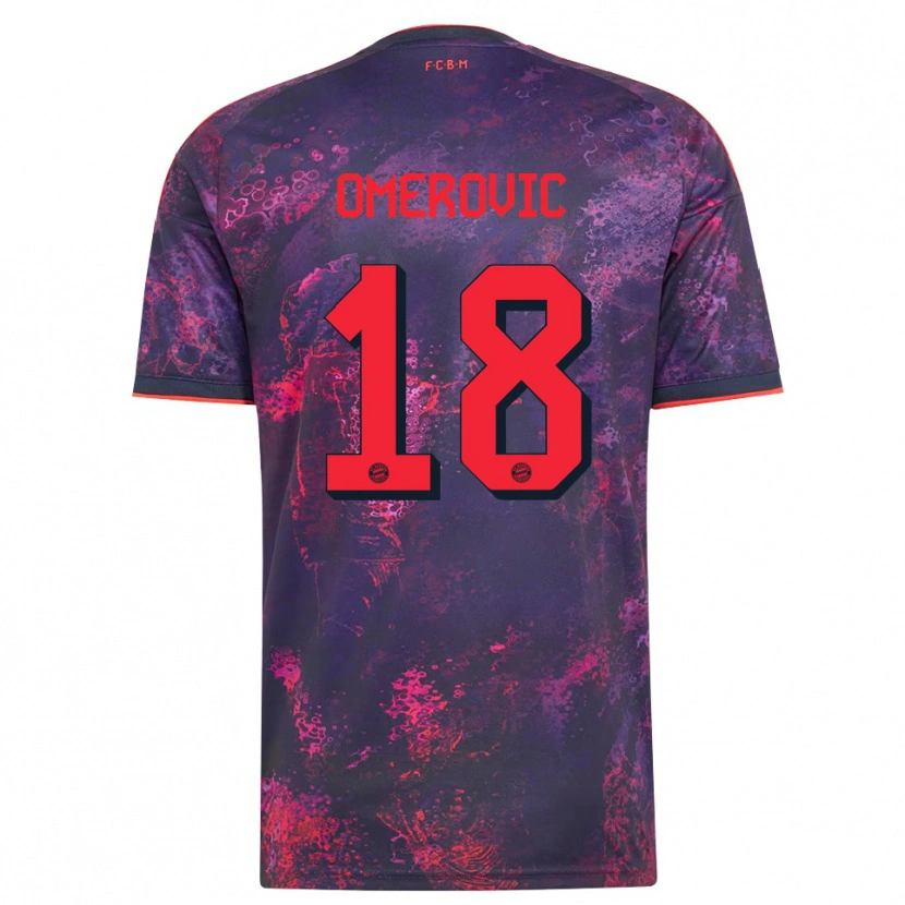 Danxen Kinderen Amar Omerovic #18 Paars Rood Thuisshirt Derde Tenue 2026/27 T-Shirt België
