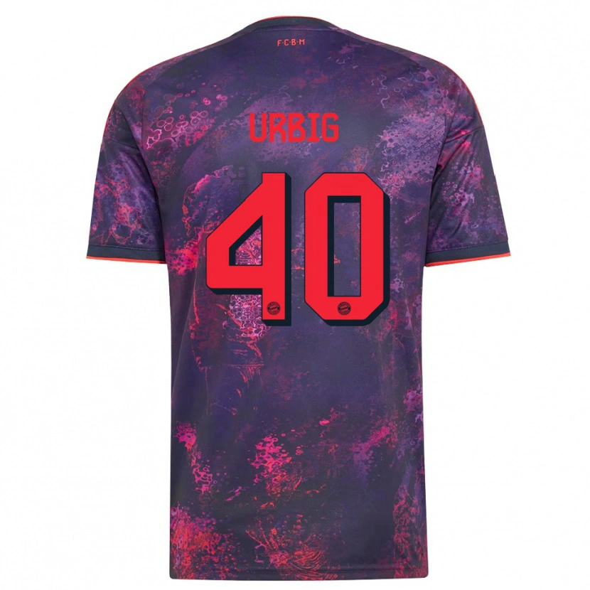 Danxen Kinderen Jonas Urbig #40 Paars Rood Thuisshirt Derde Tenue 2026/27 T-Shirt België