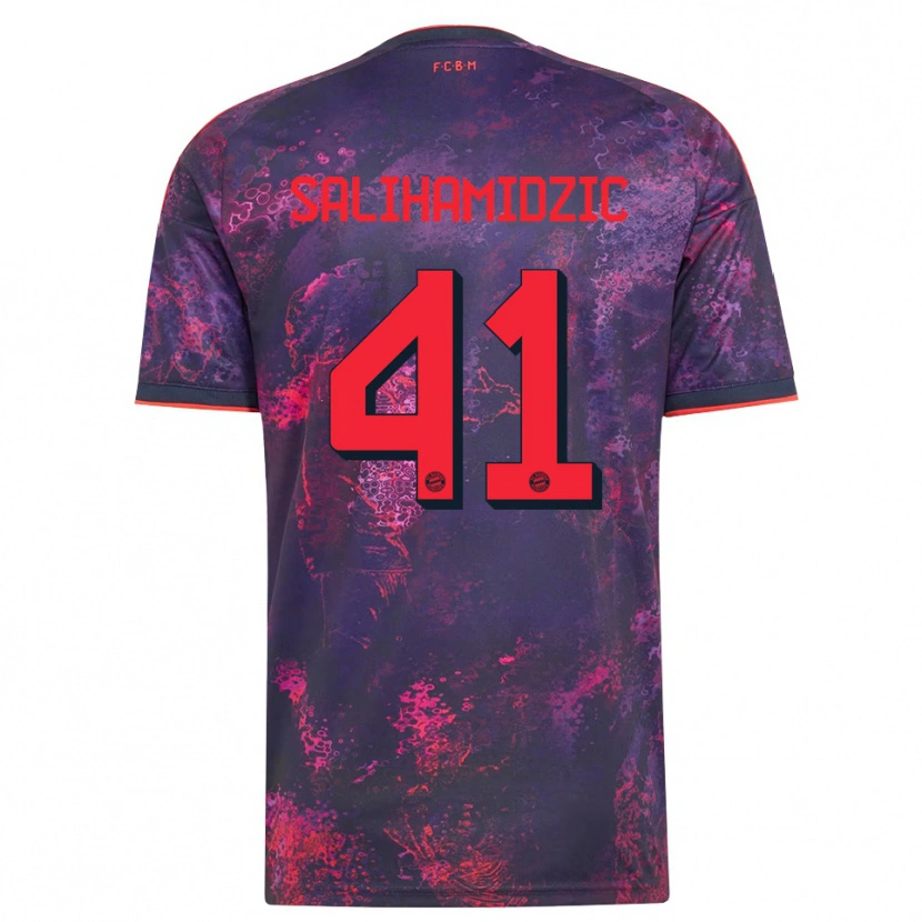 Danxen Kinderen Nick Salihamidzic #41 Paars Rood Thuisshirt Derde Tenue 2026/27 T-Shirt België