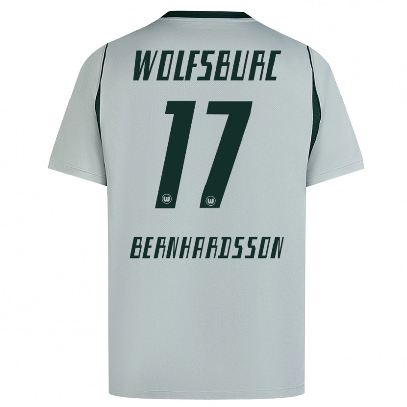 Danxen Kinderen Alexander Bernhardsson #17 Grijs Groen Uitshirt Uittenue 2026/27 T-Shirt België