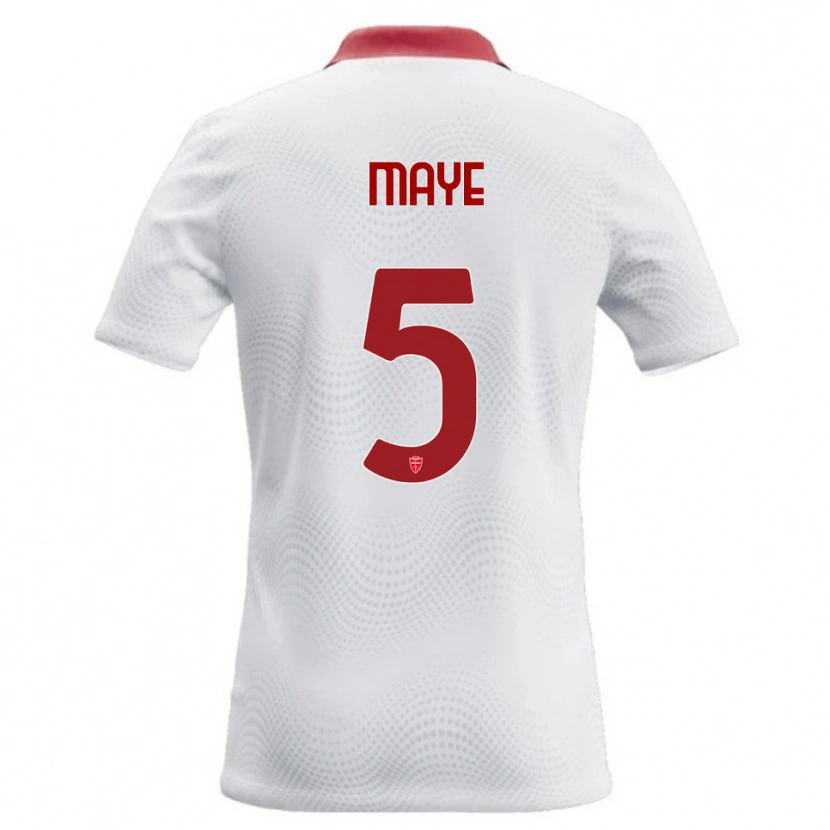 Danxen Heren Yvan Maye #5 Wit Rood Uitshirt Uittenue 2026/27 T-Shirt België
