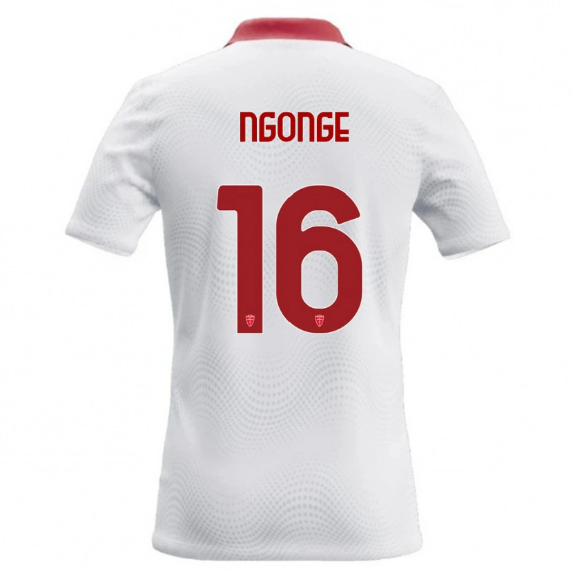 Danxen Heren Cyril Ngonge #16 Wit Rood Uitshirt Uittenue 2026/27 T-Shirt België