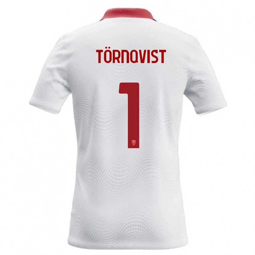 Danxen Heren Noel Törnqvist #1 Wit Rood Uitshirt Uittenue 2026/27 T-Shirt België