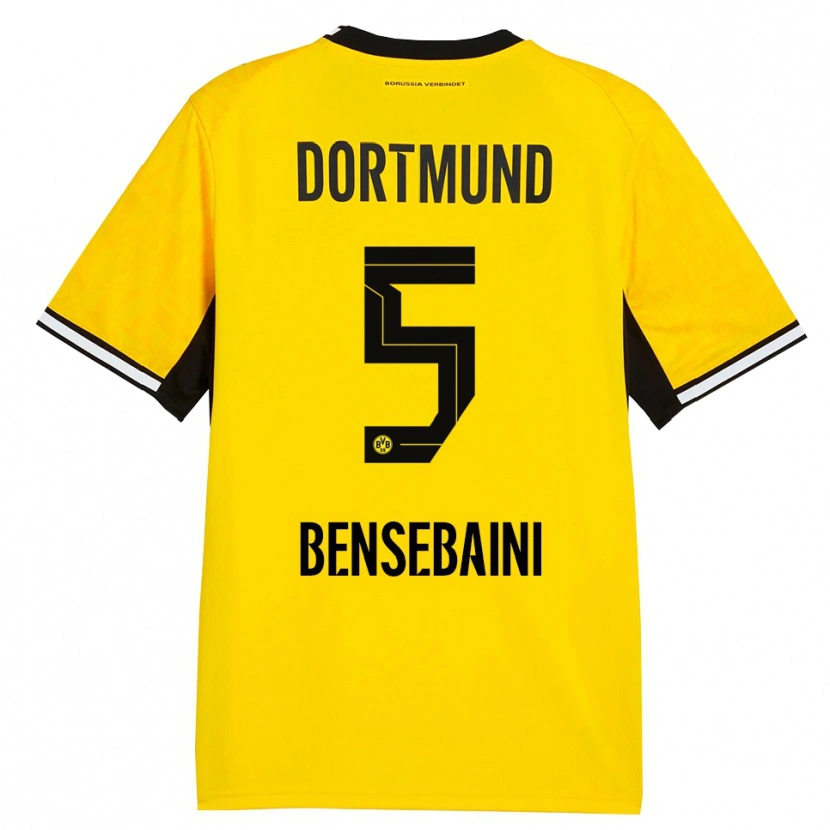 Danxen Heren Ramy Bensebaini #5 Geel Zwart Wit Thuisshirt Thuistenue 2026/27 T-Shirt België