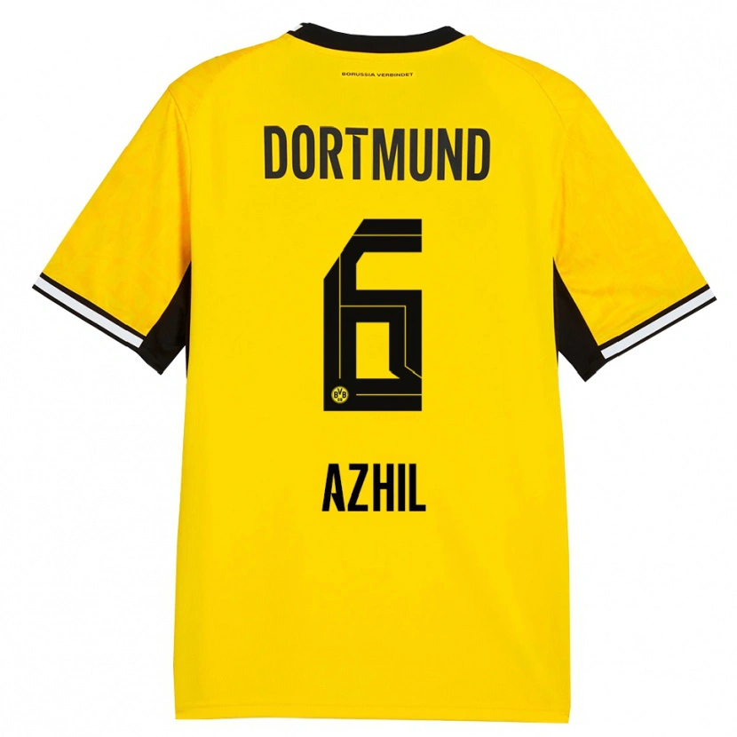 Danxen Heren Ayman Azhil #6 Geel Zwart Wit Thuisshirt Thuistenue 2026/27 T-Shirt België