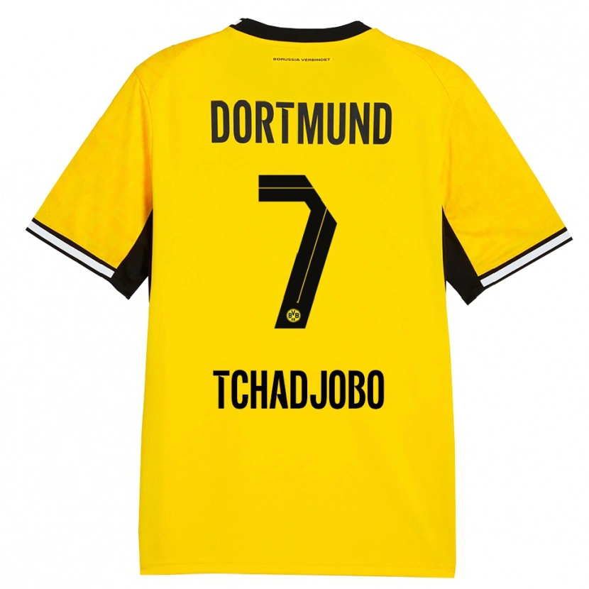 Danxen Heren Dia Tchadjobo #7 Geel Zwart Wit Thuisshirt Thuistenue 2026/27 T-Shirt België
