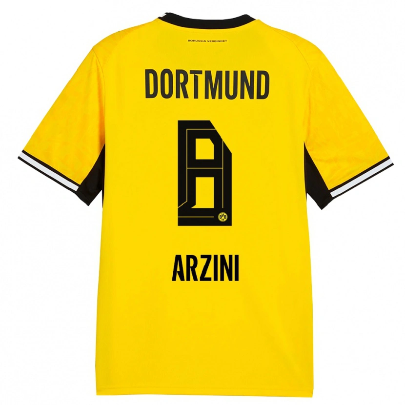 Danxen Heren Ilyas Arzini #8 Geel Zwart Wit Thuisshirt Thuistenue 2026/27 T-Shirt België