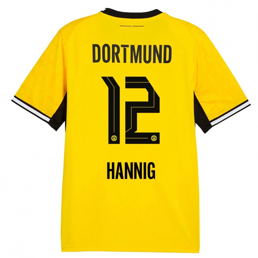 Danxen Heren Paul Hannig #12 Geel Zwart Wit Thuisshirt Thuistenue 2026/27 T-Shirt België