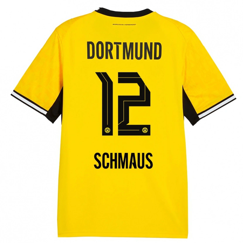 Danxen Heren Massimiliano Schmaus #12 Geel Zwart Wit Thuisshirt Thuistenue 2026/27 T-Shirt België