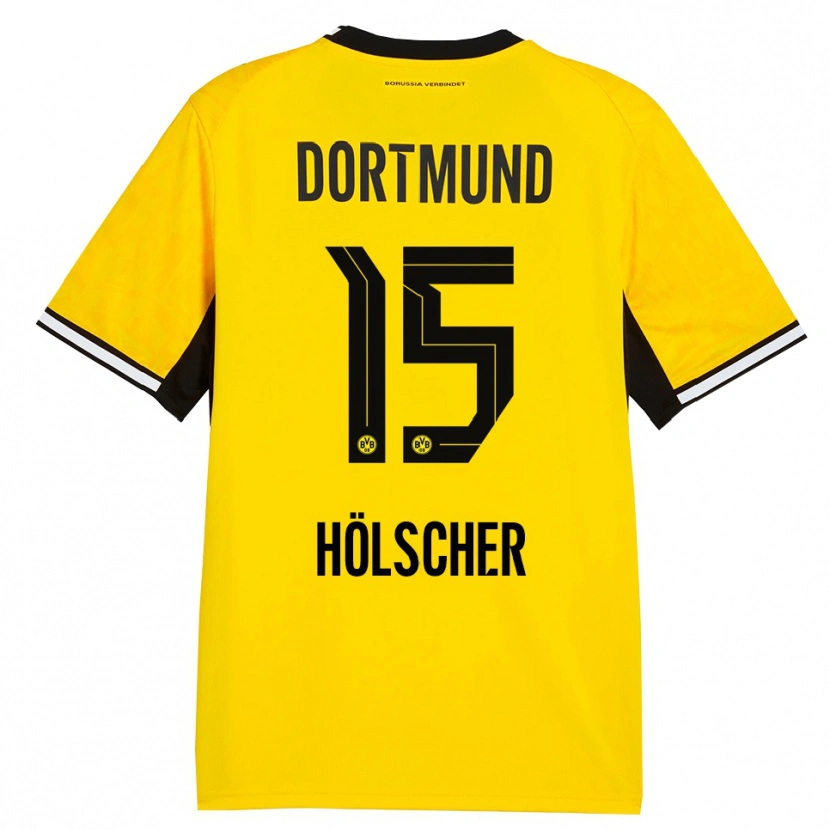 Danxen Heren Mats Hölscher #15 Geel Zwart Wit Thuisshirt Thuistenue 2026/27 T-Shirt België