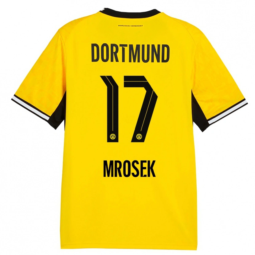 Danxen Heren Noah Mrosek #17 Geel Zwart Wit Thuisshirt Thuistenue 2026/27 T-Shirt België