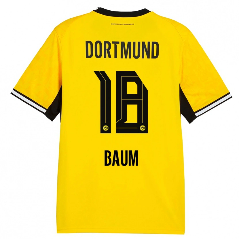 Danxen Heren Celina Baum #18 Geel Zwart Wit Thuisshirt Thuistenue 2026/27 T-Shirt België