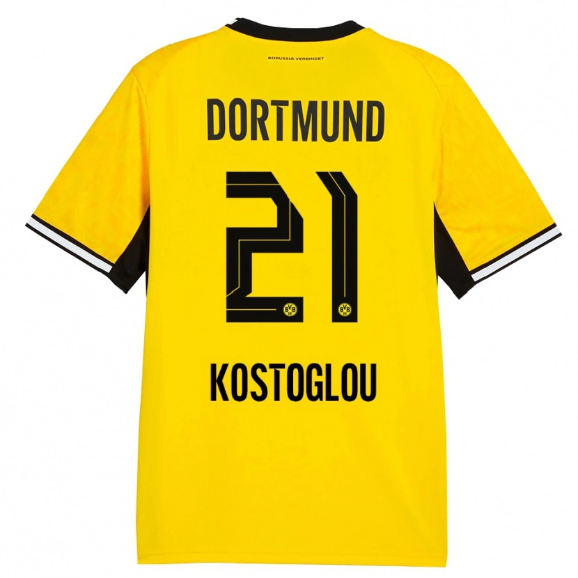 Danxen Heren Christos Kostoglou #21 Geel Zwart Wit Thuisshirt Thuistenue 2026/27 T-Shirt België