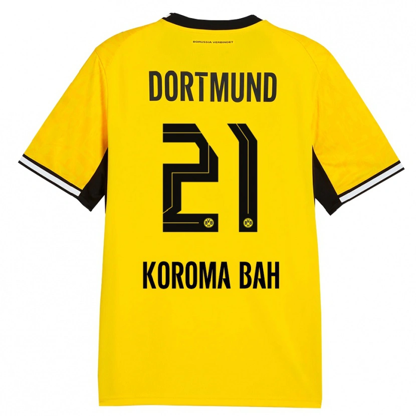 Danxen Heren Septimus Koroma Bah #21 Geel Zwart Wit Thuisshirt Thuistenue 2026/27 T-Shirt België