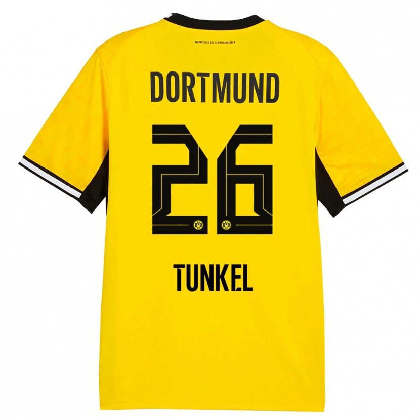 Danxen Heren Janis Tunkel #26 Geel Zwart Wit Thuisshirt Thuistenue 2026/27 T-Shirt België