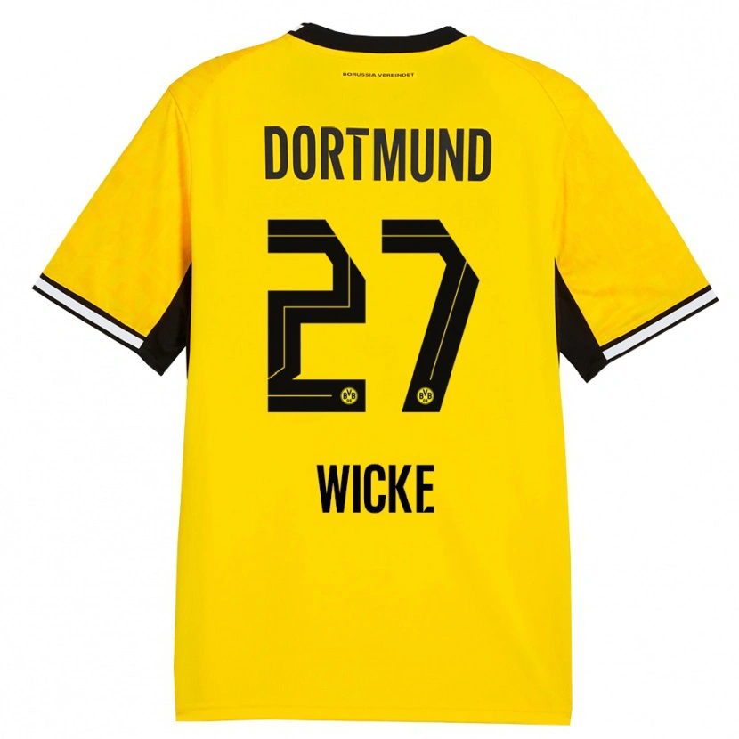 Danxen Heren Nova Wicke #27 Geel Zwart Wit Thuisshirt Thuistenue 2026/27 T-Shirt België