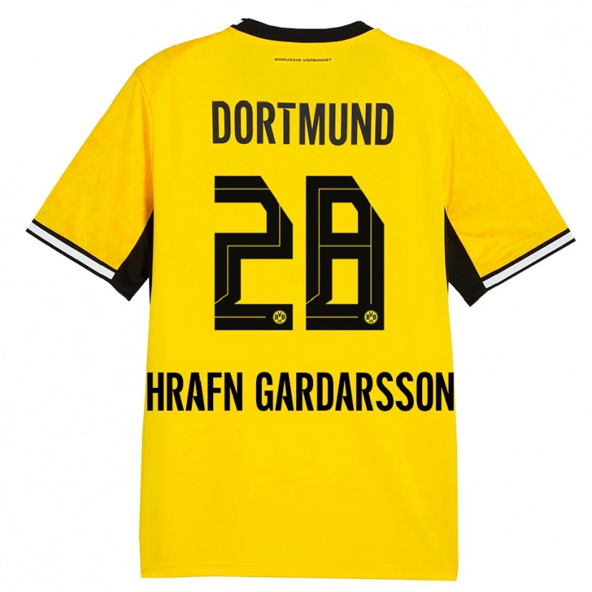 Danxen Heren Bjarki Hrafn Gardarsson #28 Geel Zwart Wit Thuisshirt Thuistenue 2026/27 T-Shirt België