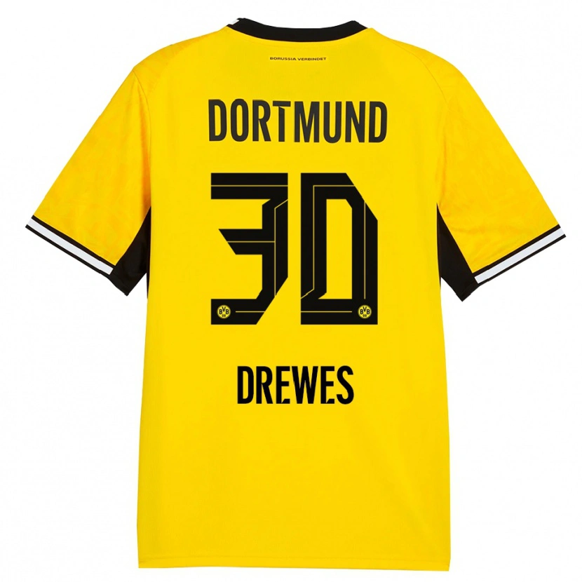Danxen Heren Patrick Drewes #30 Geel Zwart Wit Thuisshirt Thuistenue 2026/27 T-Shirt België