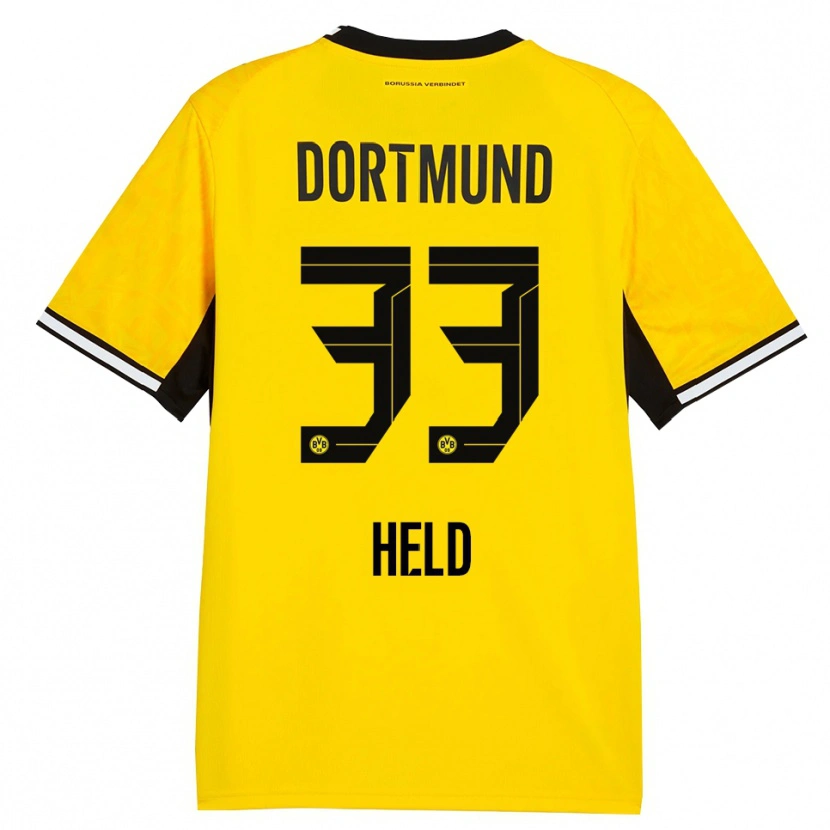 Danxen Heren Aaron Held #33 Geel Zwart Wit Thuisshirt Thuistenue 2026/27 T-Shirt België