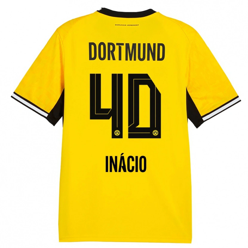 Danxen Heren Samuele Inácio #40 Geel Zwart Wit Thuisshirt Thuistenue 2026/27 T-Shirt België