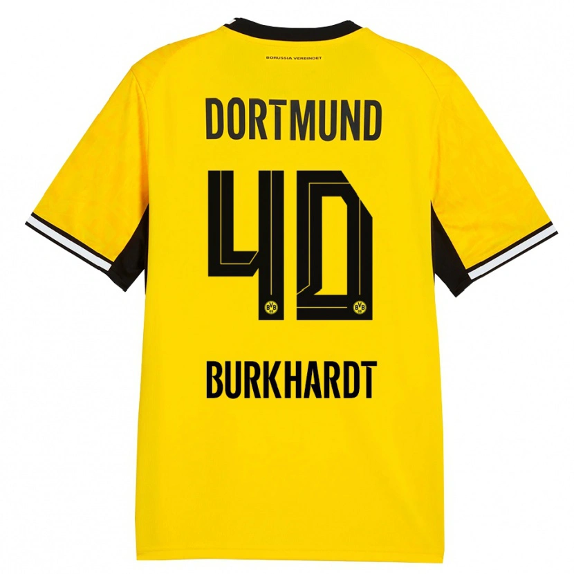 Danxen Heren Till Burkhardt #40 Geel Zwart Wit Thuisshirt Thuistenue 2026/27 T-Shirt België