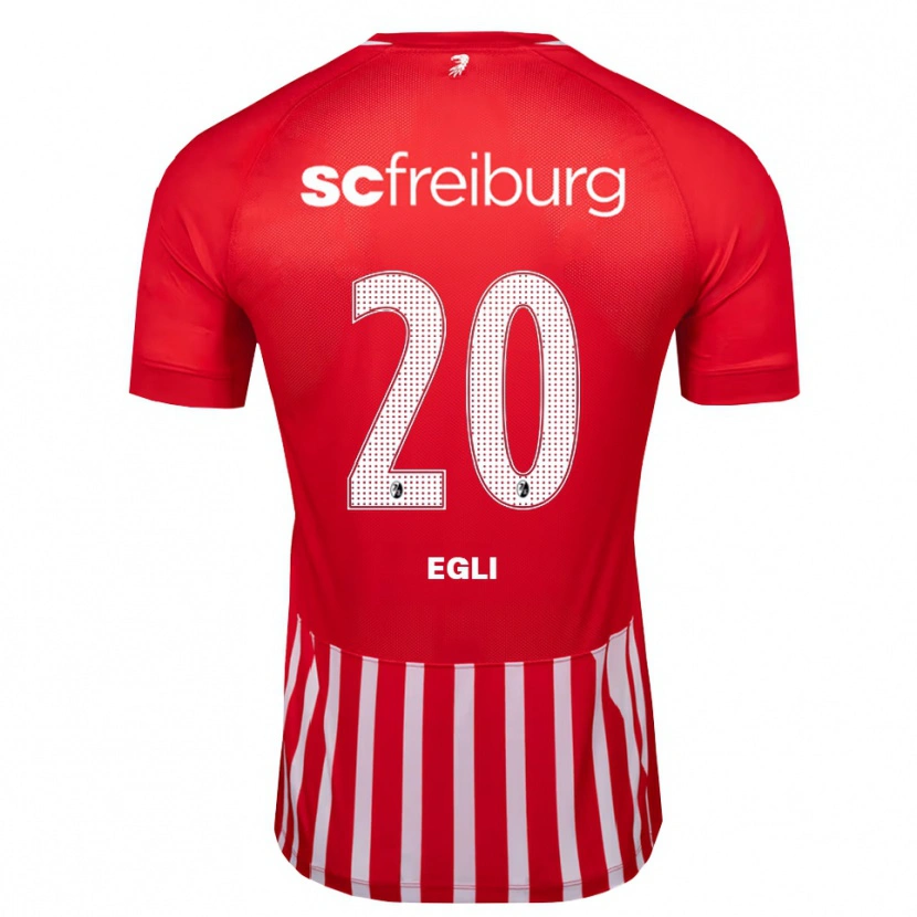 Danxen Heren Leela Egli #20 Rood Wit Zwart Thuisshirt Thuistenue 2026/27 T-Shirt België